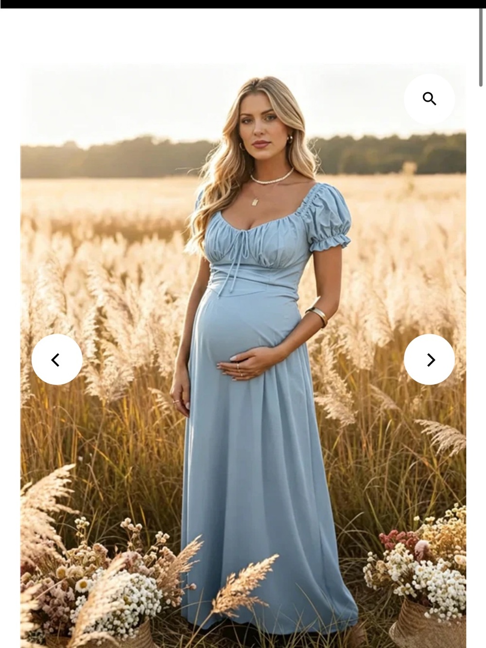 Ruffle Ruched Maternity Dress